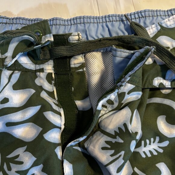 Canyon River Blues Green/White Hawaiian Floral Board Shorts Swim Trunks Men’s L - Picture 5 of 9
